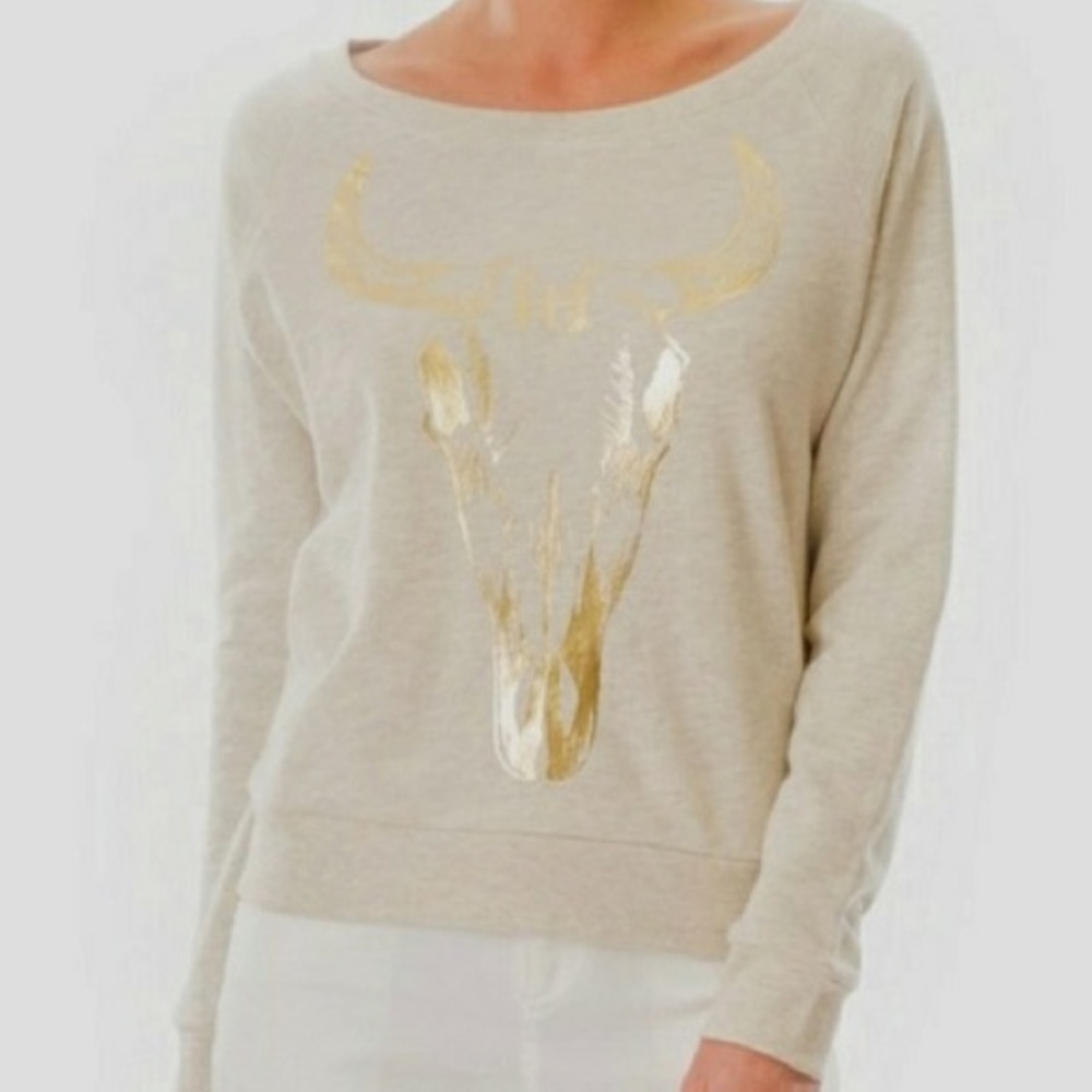 Haute Hippie Long Horn Sweatshirt
